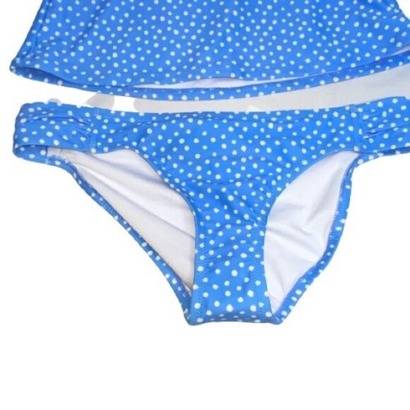 Jessica Simpson NWT blue and white polka dot tankini size S - Picture 16 of 16